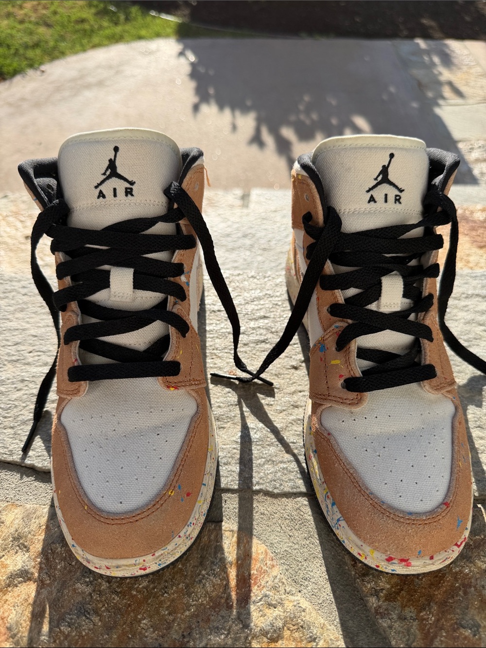 Air Jordan 1 MID “Brushstroke Paint Splatter” Size US 6Y